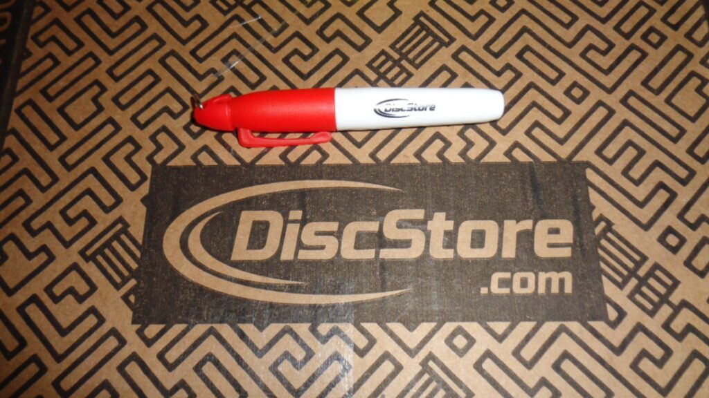disc golf mystery box score card marker pen